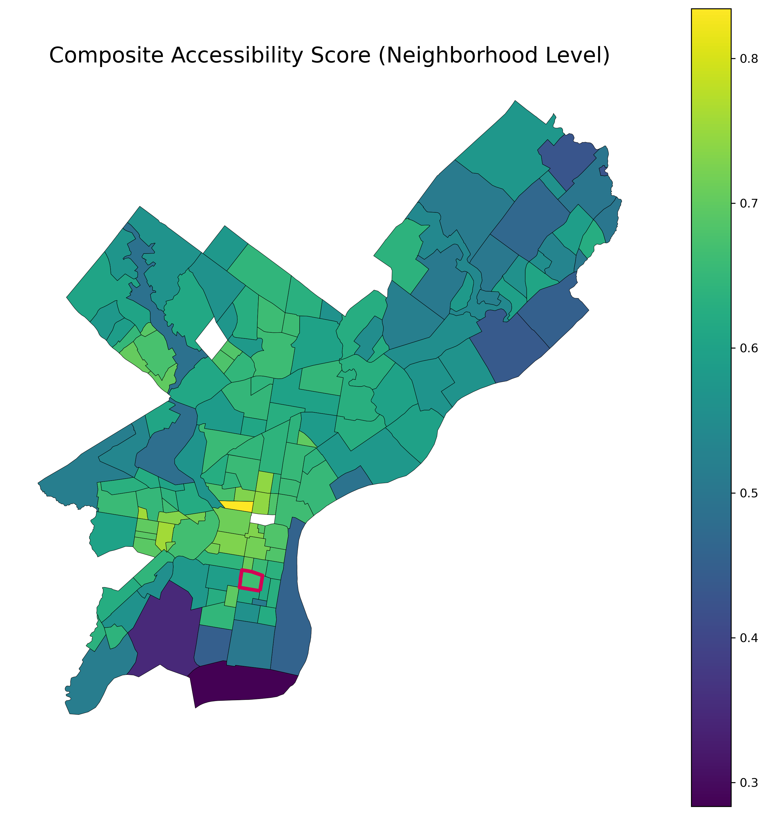 Composite Accessibility Score Map